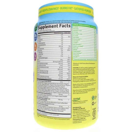 Raw Organic Fit High Protein for Weight Loss, GOL